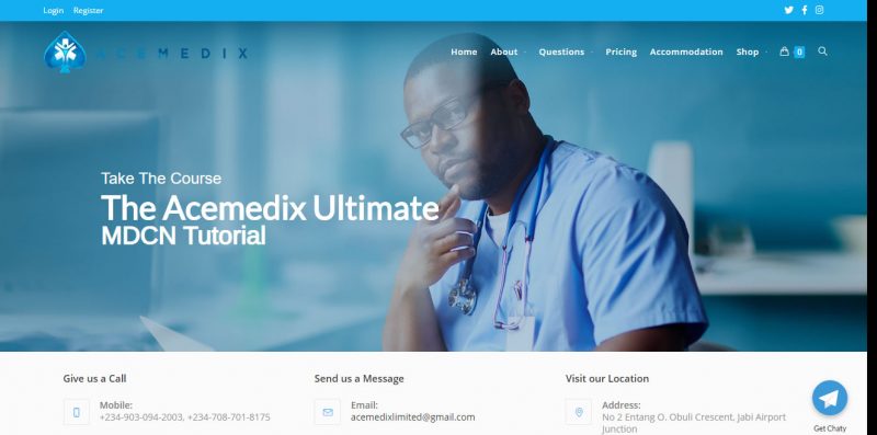acemedix academy homepage