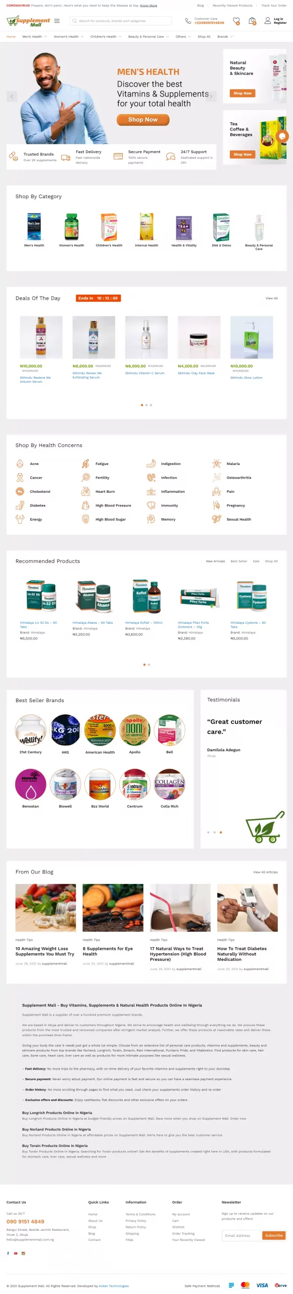 Supplement Mll supplementmall.com .ng homepage scaled