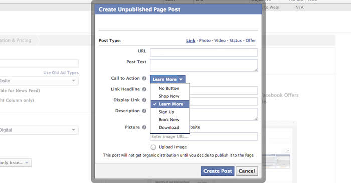 Top 10 Reasons To Advertise on Facebook Call to Action Buttons 1