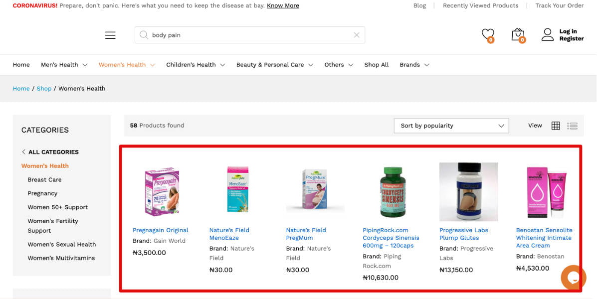 Product catalog essential e commerce website features